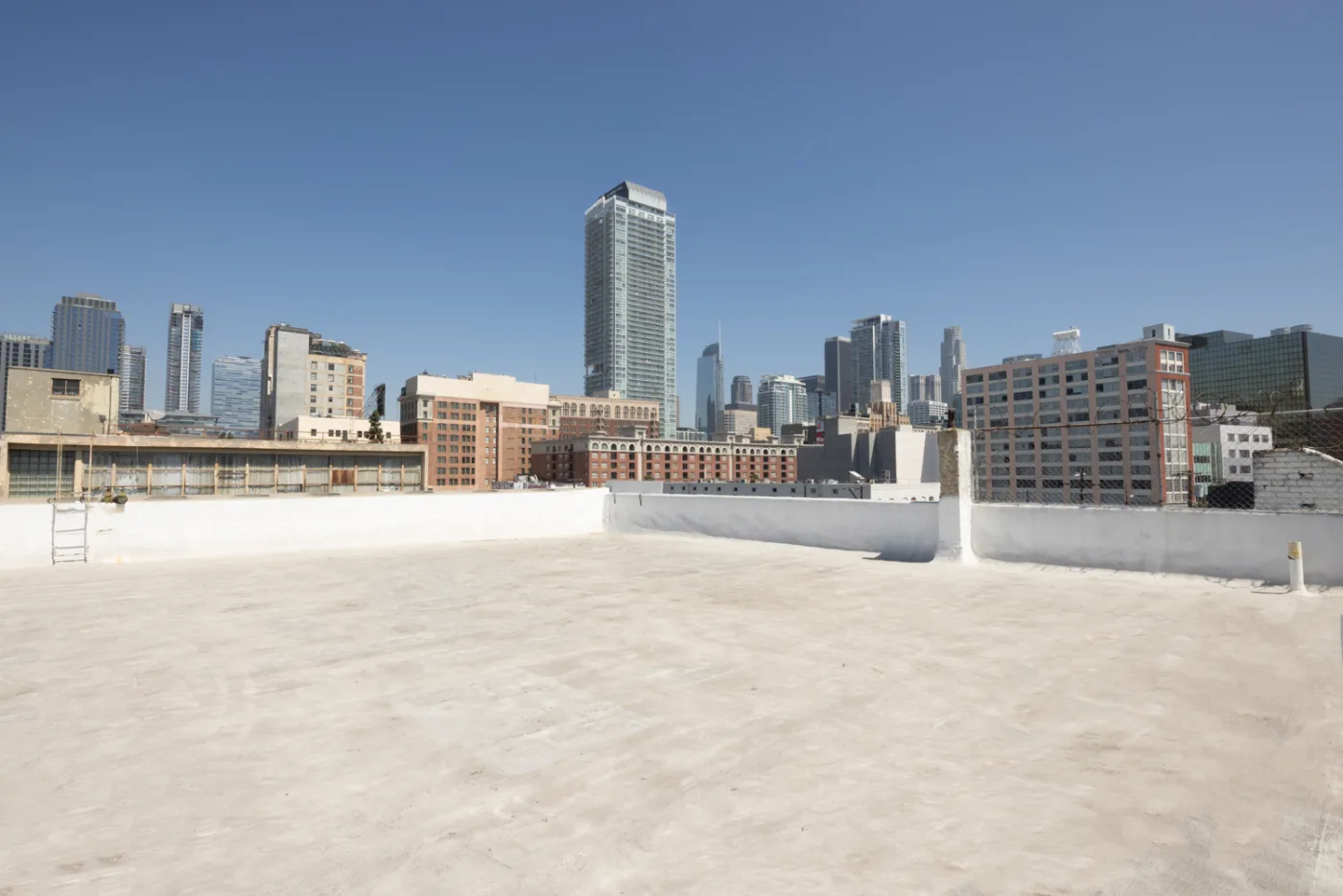 Rooftop deck, Downtown LA skyline