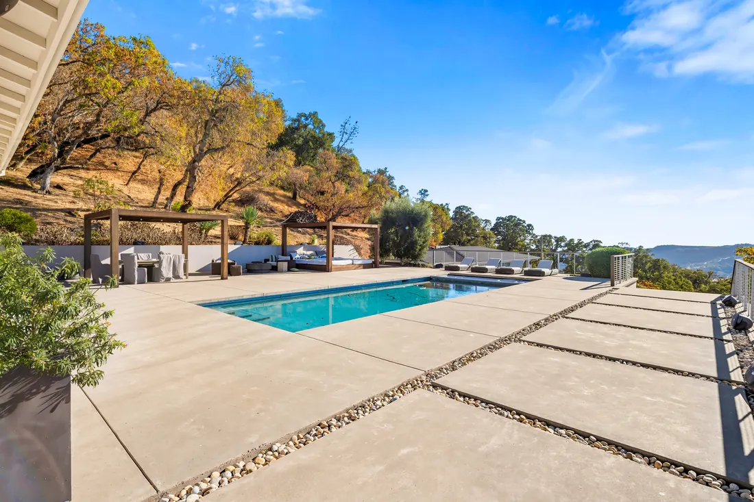 90 Longhorn Ridge Road — pool and terrace